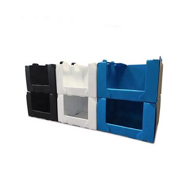 Ζαρωμένα πλαστικά Stackable δοχεία αποθηκών εμπορευμάτων πτυσσόμενα