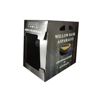 Κουτί συσκευασίας λαχανικών κατασκευασμένο από κυματοειδή πλαστικό πολυπροπυλενίου που προσφέρει εξαιρετική αντοχή στην υγρασία και τα παράσιτα