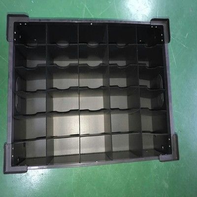 Αντιστατικό κιβώτιο συσκευασίας 3mm 4mm ζαρωμένο πλαστικό για τα ηλεκτρονικά συστατικά