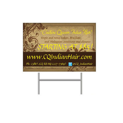 Ζαρωμένη PP πλαστική εσωτερική/υπαίθρια διαφήμιση σημαδιών ναυπηγείων με τους πασσάλους Χ